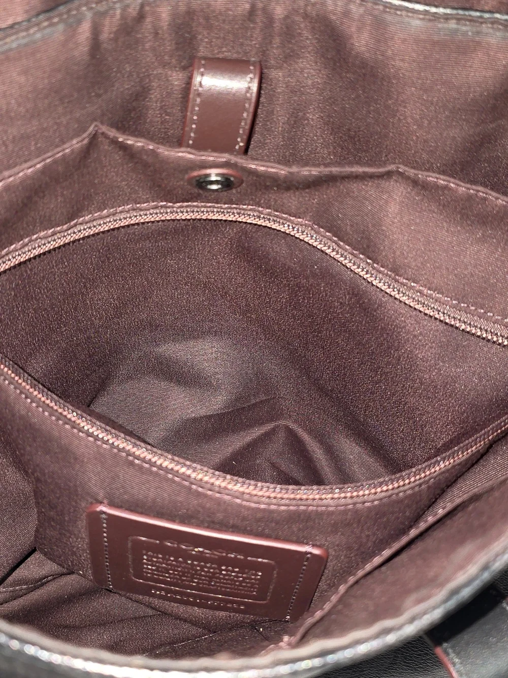 Coach Hamilton Portfolio Briefcase Black Leather Laptop Bag Crossbody F77858